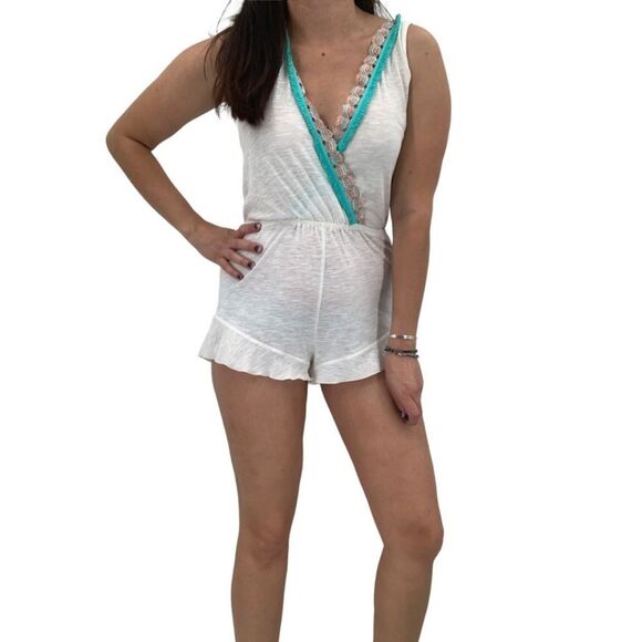 Fortune Swimwear Catarina Romper In White - Picture 1 of 7